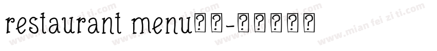 restaurant menu字体字体转换